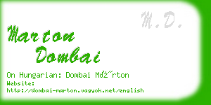 marton dombai business card